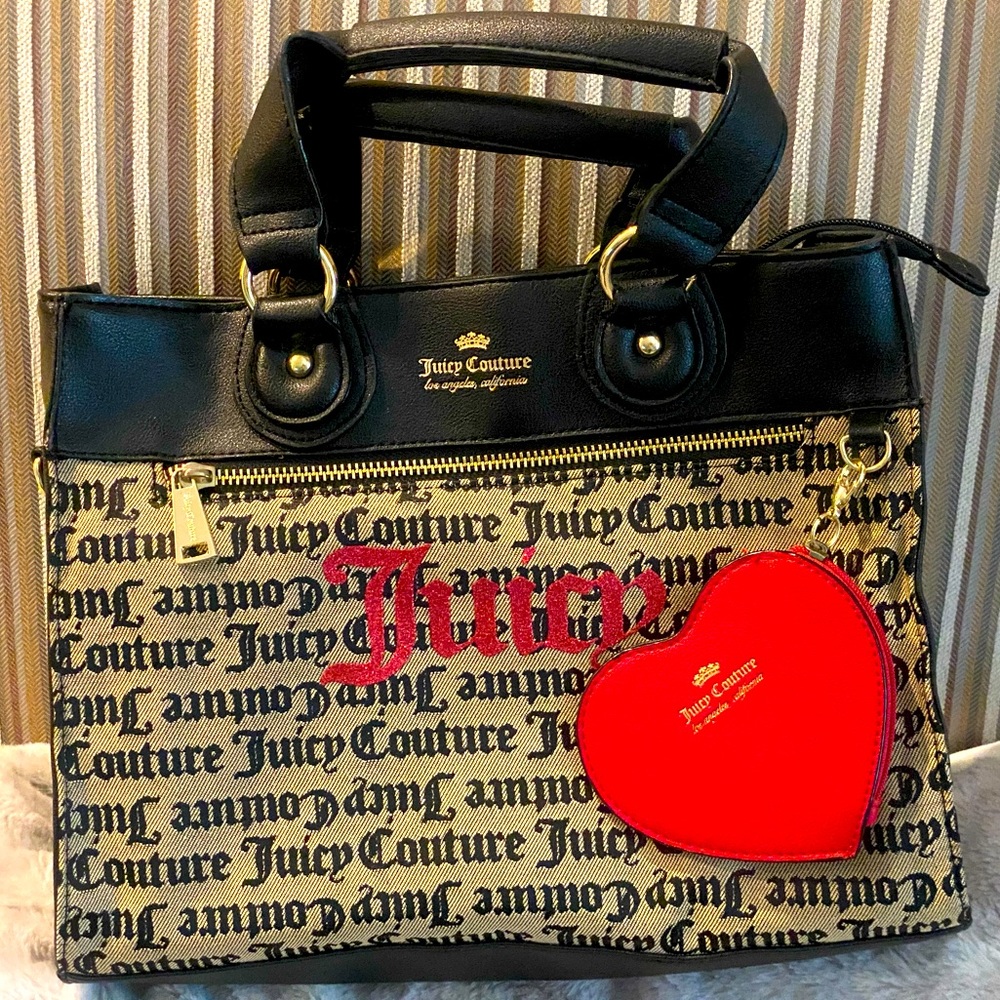 Juicy Couture Gothic Pop Out Heart Satchel Bag